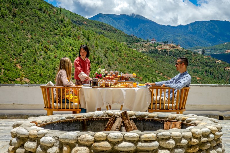 Lunch On Outdoor Terrace